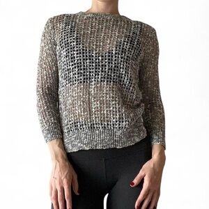 Women's Black and Gray Sweater
